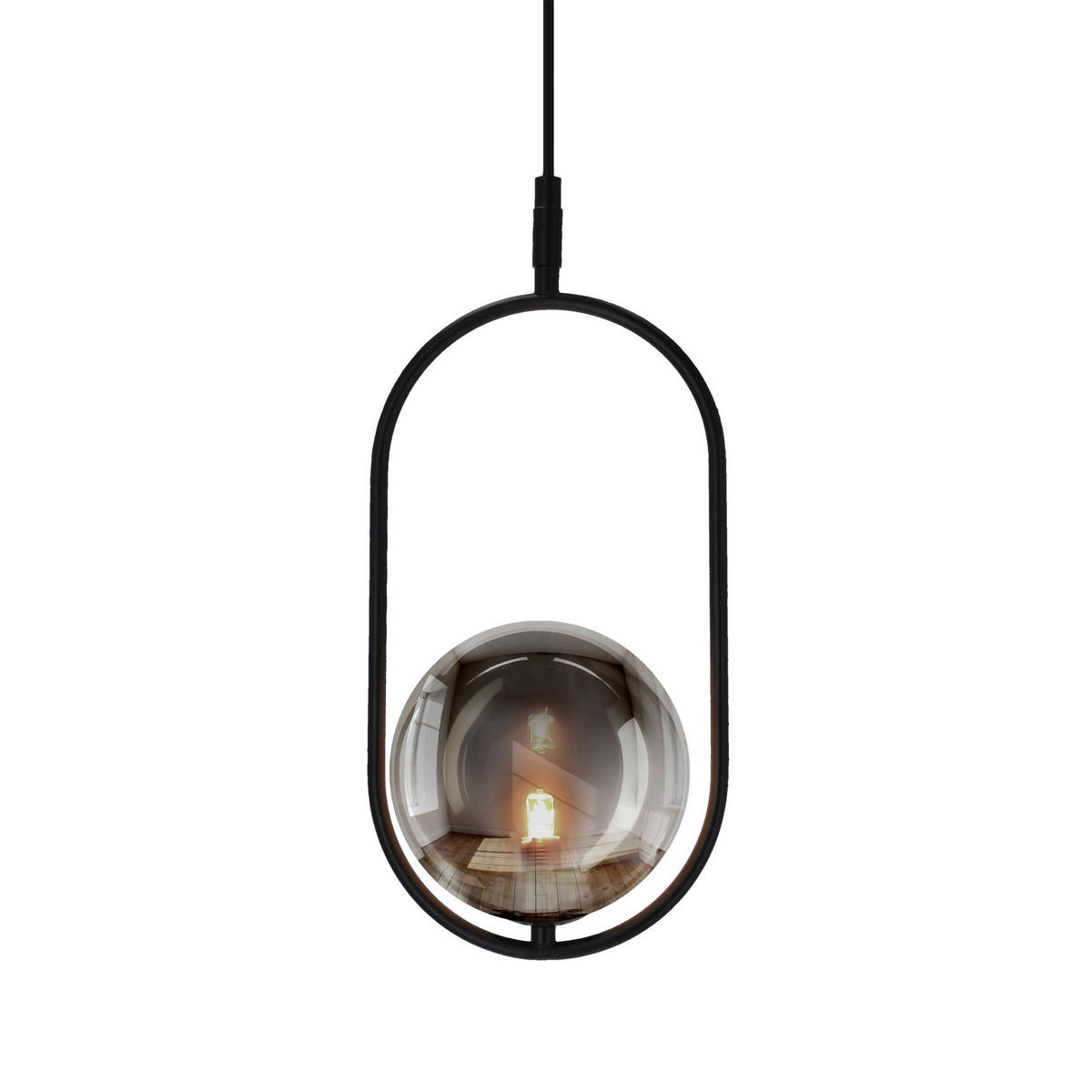 PENDELLEUCHTE 18.5/14/120 cm  - Graphitfarben/Schwarz, Design, Metall (18.5/14/120cm)