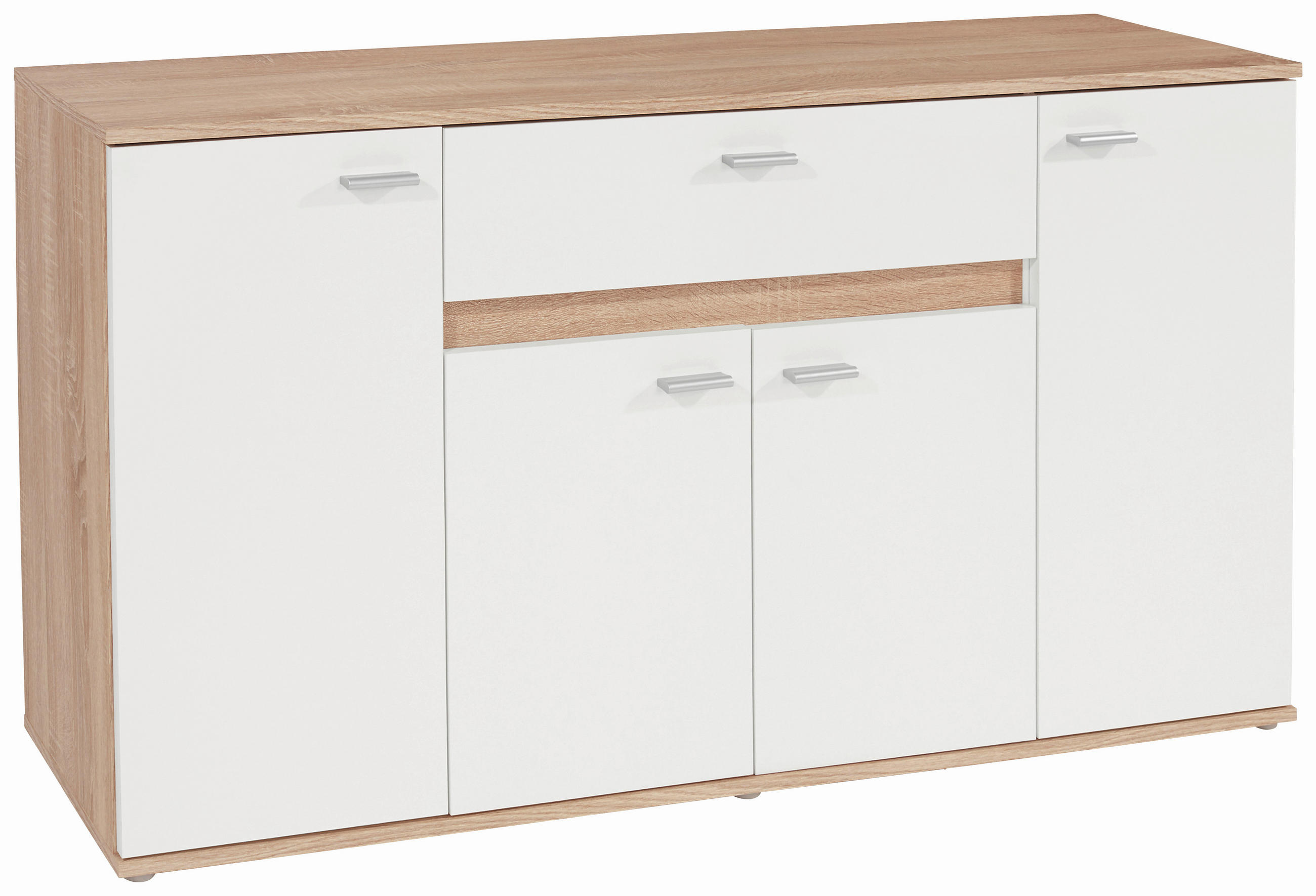 Kommode B 160cm Carmen, Eiche Dekor/Weiß