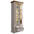 VITRINE Kiefer massiv Eichefarben, Weiß - Eichefarben/Weiß, ROMANTIK / LANDHAUS, Holz (81/214/43cm) - Carryhome
