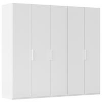 DREHTÜRENSCHRANK 251/223/61 cm,  in Weiß, 5-türig  - Weiß, Basics, Holzwerkstoff/Metall (251/223/61cm) - Novel