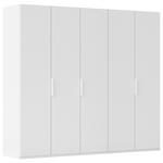DREHTÜRENSCHRANK 251/223/61 cm,  in Weiß, 5-türig  - Weiß, Basics, Holzwerkstoff/Metall (251/223/61cm) - Novel