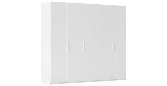 DREHTÜRENSCHRANK 251/223/61 cm,  in Weiß, 5-türig  - Weiß, Basics, Holzwerkstoff/Metall (251/223/61cm) - Novel