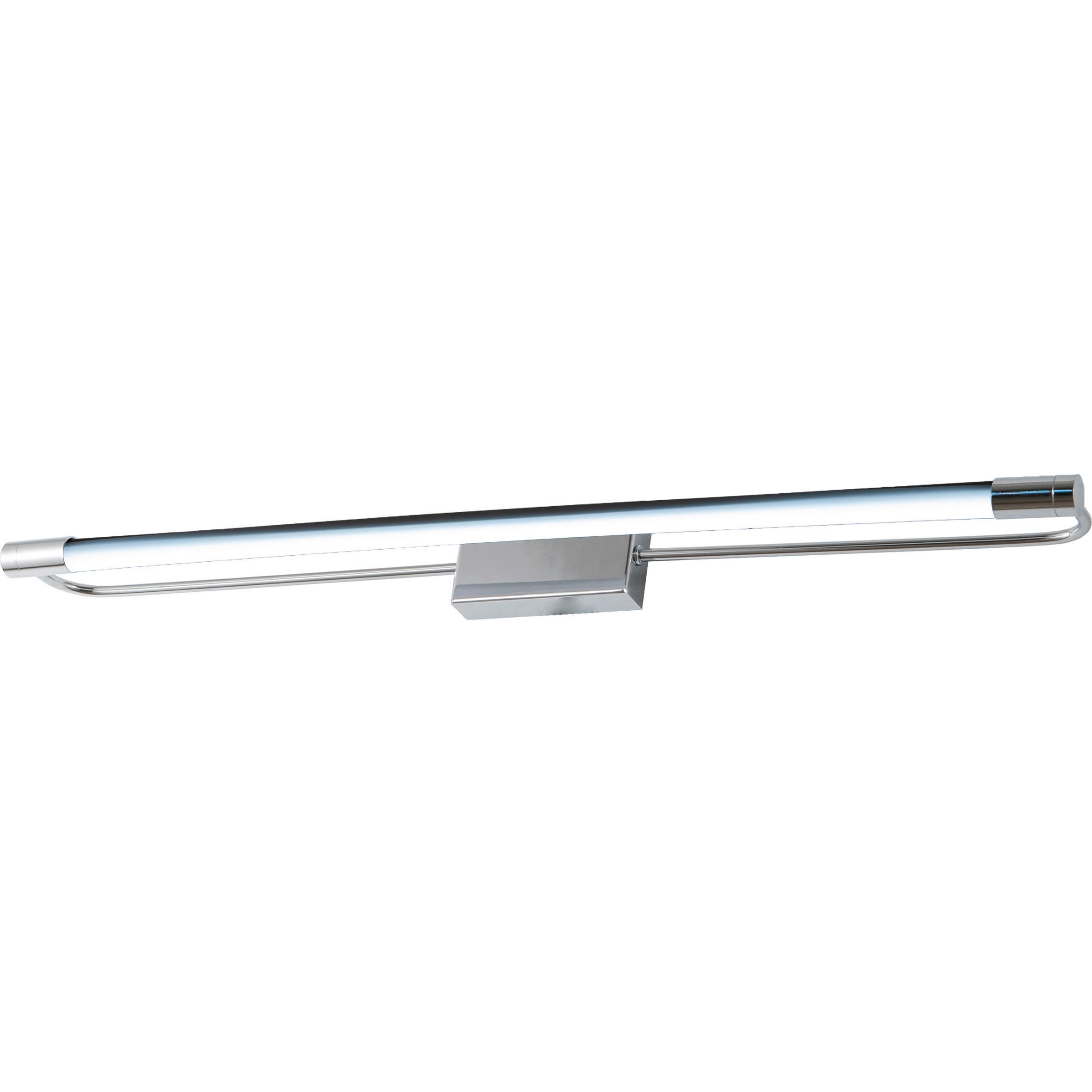 LED-WANDLEUCHTE 60/8/5 cm   - Chromfarben, Design, Kunststoff/Metall (60/8/5cm) - Fabas Luce