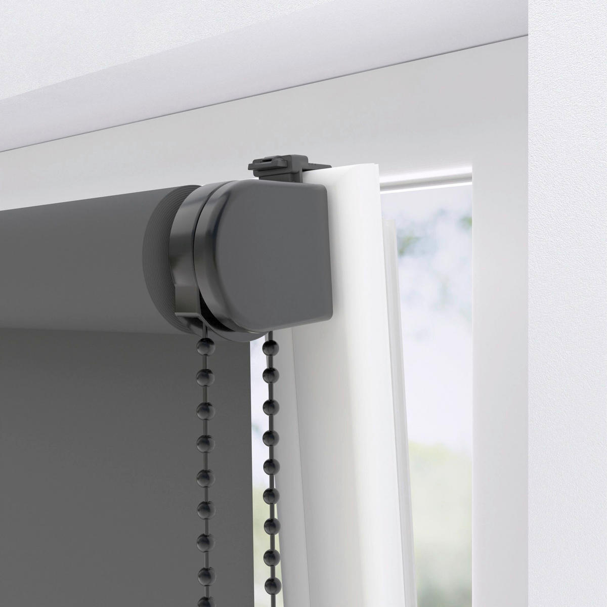 VERDUNKELUNGSROLLO  - Anthrazit, Basics, Textil (75/190cm)