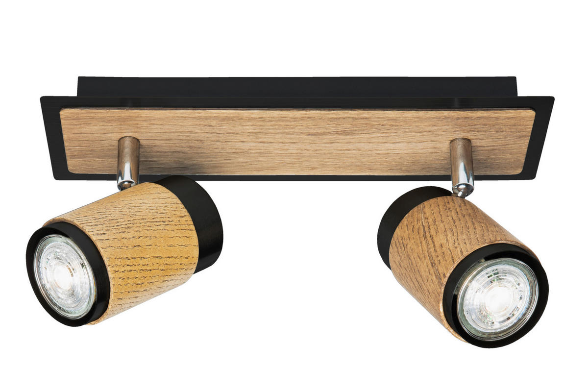 DECKENSTRAHLER 30/15/9 cm   - Natur, Holz/Metall (30/15/9cm)