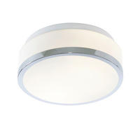 DECKENLEUCHTE Cheese 23/10 cm   - Chromfarben/Weiß, Basics, Glas/Metall (23/10cm) - Searchlight