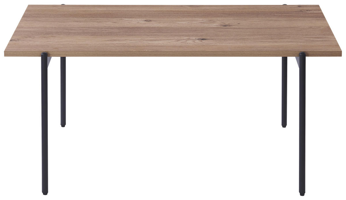 KONFERENČNÍ STOLEK, černá, barvy dubu, kov, kompozitní dřevo, 100/60/45 cm - černá/barvy dubu, Design, kov/kompozitní dřevo (100/60/45cm) - Ti'me