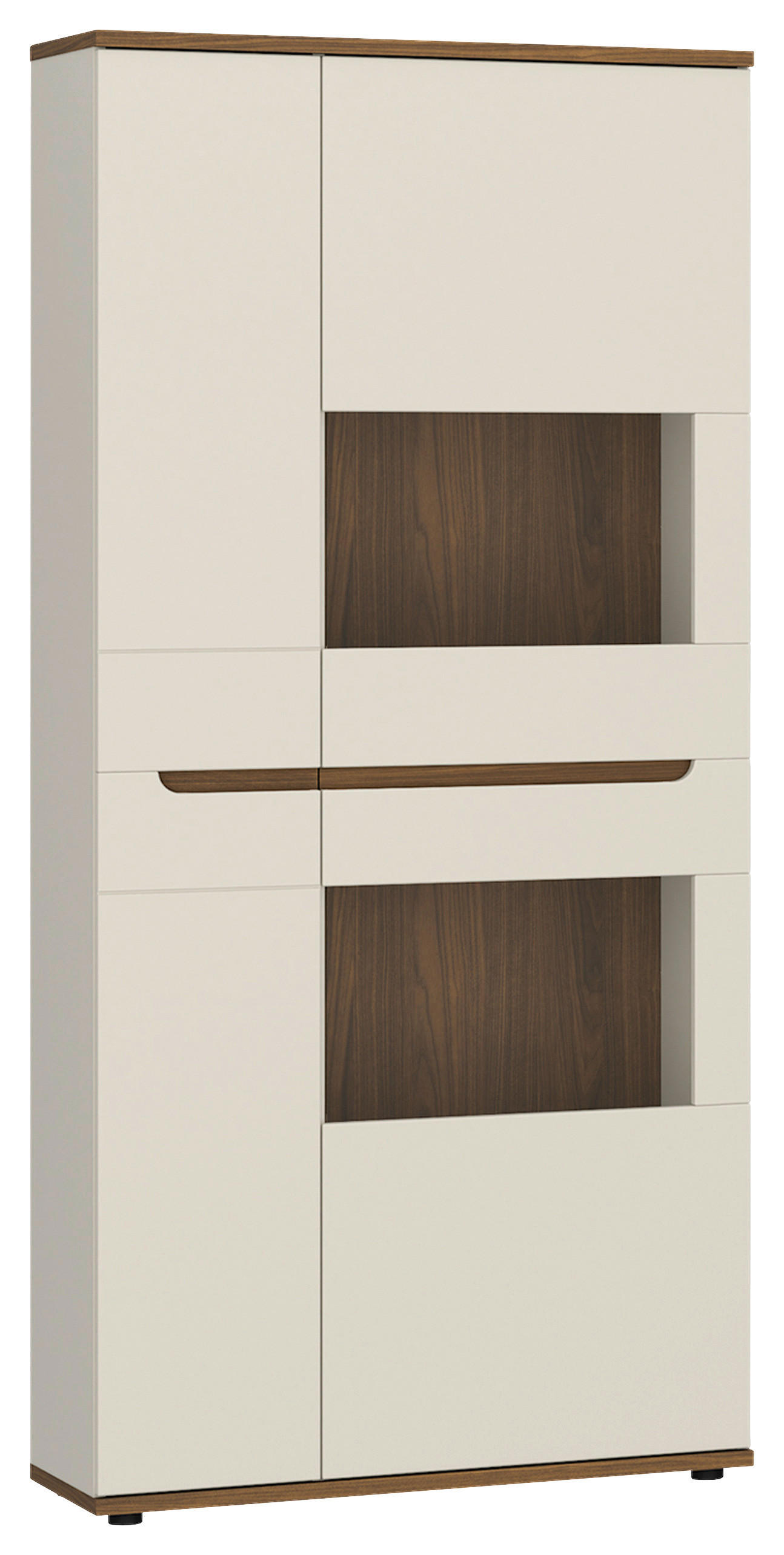 VITRIN diófa színű, kasmírszínű  - kasmírszínű/diófa színű, Basics, műanyag/faalapú anyag (90/199/38cm) - Hom`in