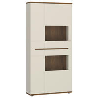 VITRIN diófa színű, kasmírszínű  - kasmírszínű/diófa színű, Basics, műanyag/faalapú anyag (90/199/38cm) - Hom`in