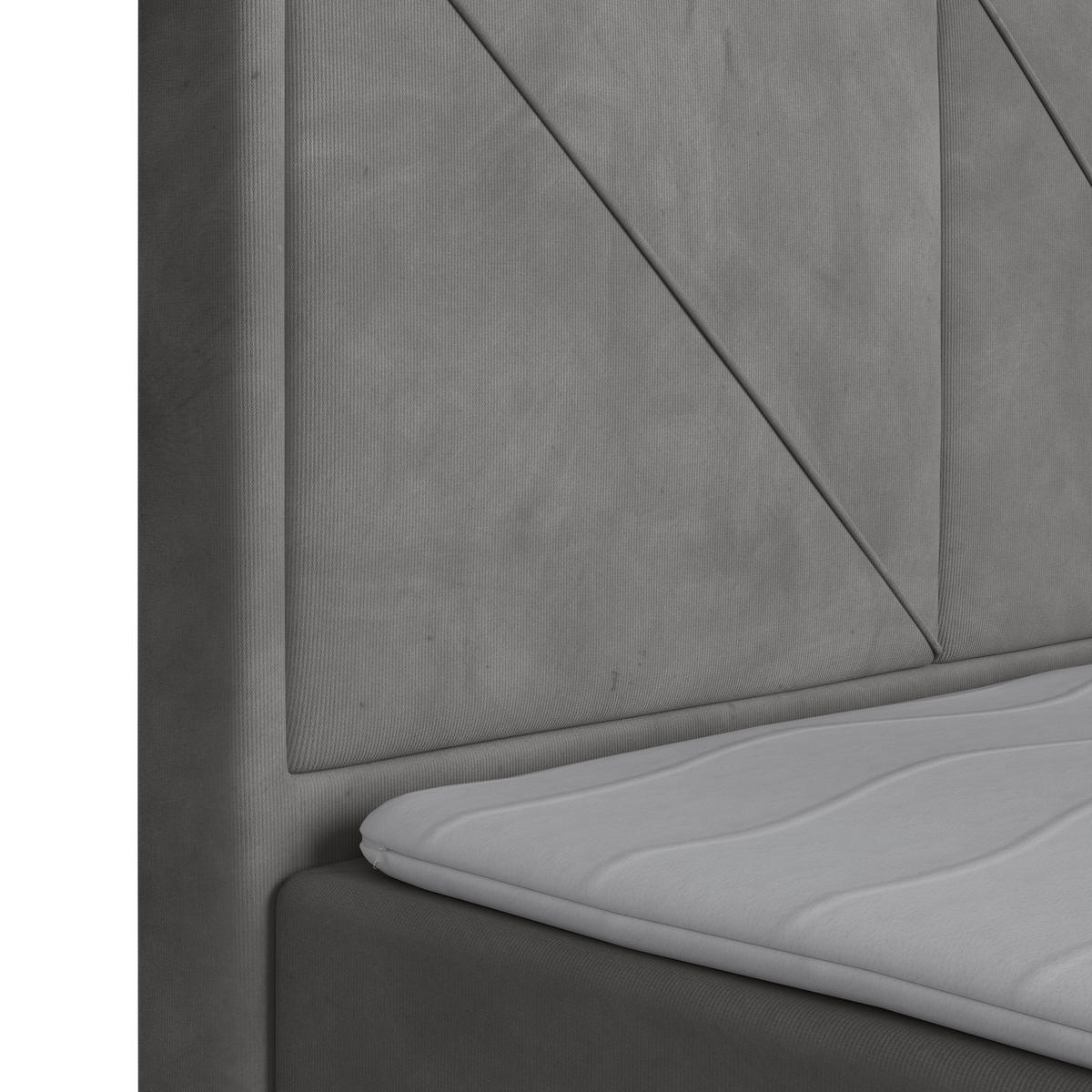 BOXSPRINGBETT 140/200 cm  in Hellgrau  - Hellgrau, Modern, Holz/Kunststoff (140/200cm) - MID.YOU