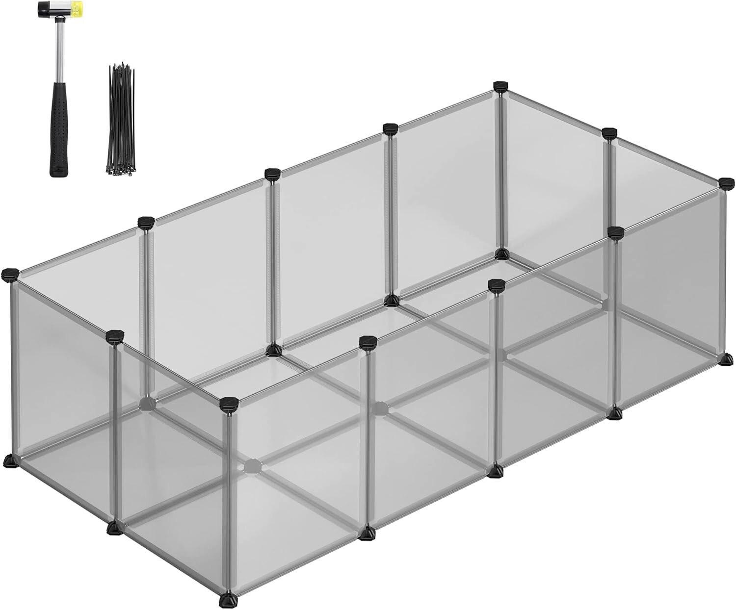 HEIMTIERGEHEGE - Grau, Basics, Kunststoff (143/46/73cm)