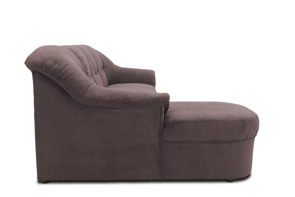 ECKSOFA Greige Mikrofaser  - Greige/Schwarz, KONVENTIONELL, Kunststoff/Textil (146/232cm) - MID.YOU