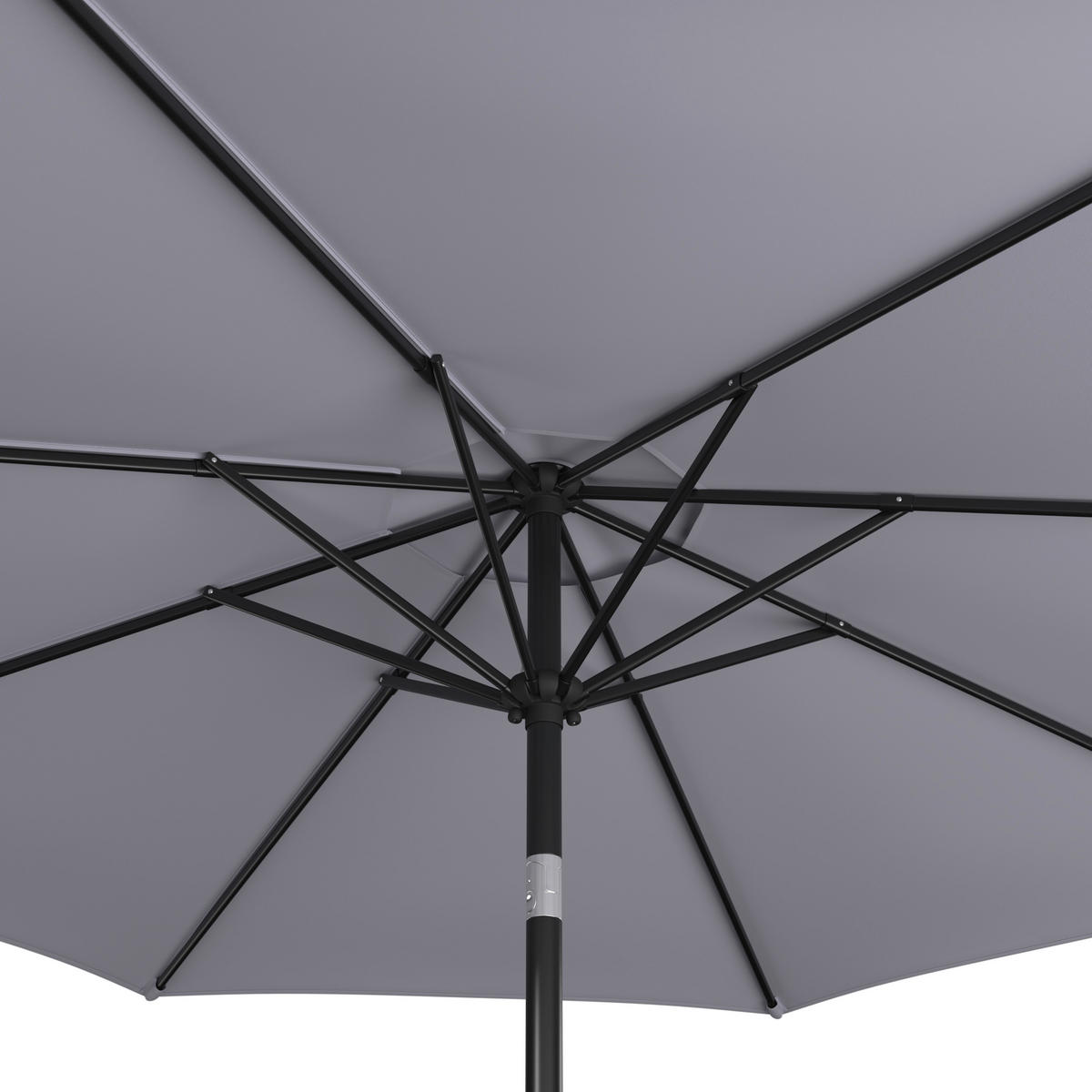 SONNENSCHIRM 250 cm   - Dunkelgrau/Hellgrau, MODERN, Textil/Metall (250cm) - Ambia Garden