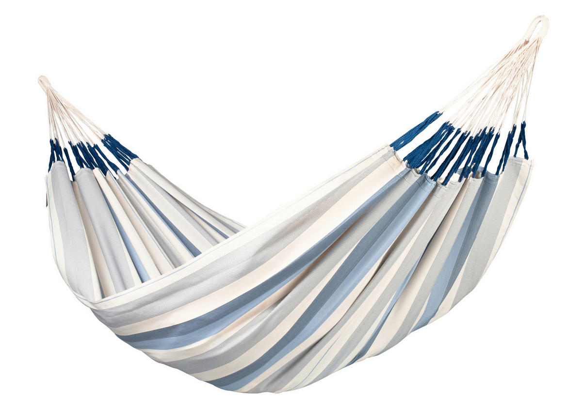 HÄNGEMATTE  - Blau/Weiß, KONVENTIONELL, Textil (180/400cm) - La Siesta