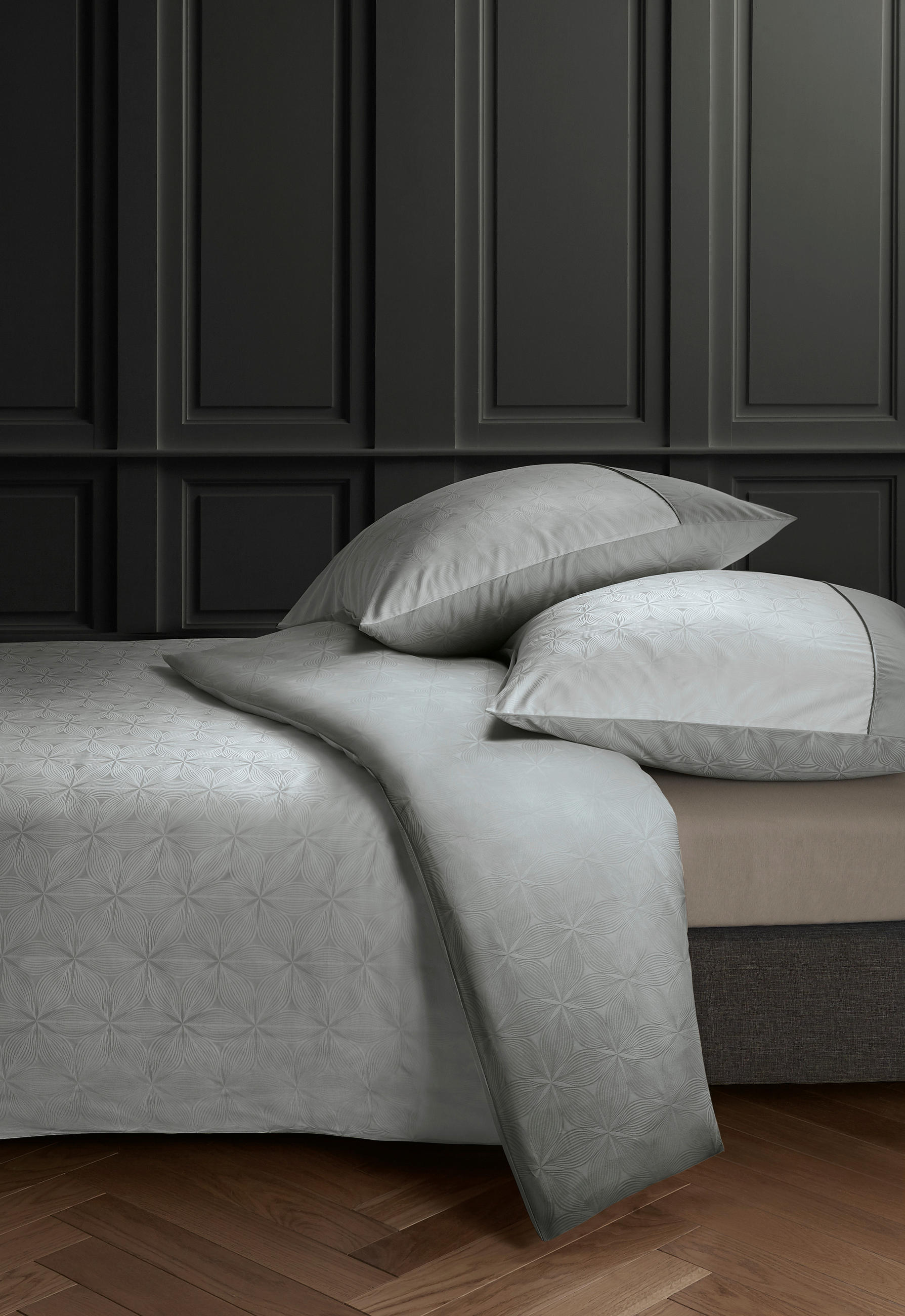 BETTWÄSCHE Black Premium Damast Damast 200/200 cm  - Silberfarben, Basics, Textil (200/200cm) - Fleuresse