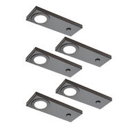 UNTERBAULEUCHTEN-SET - Schwarz, Basics, Metall (20,6/7,2/1,6cm) - HKT