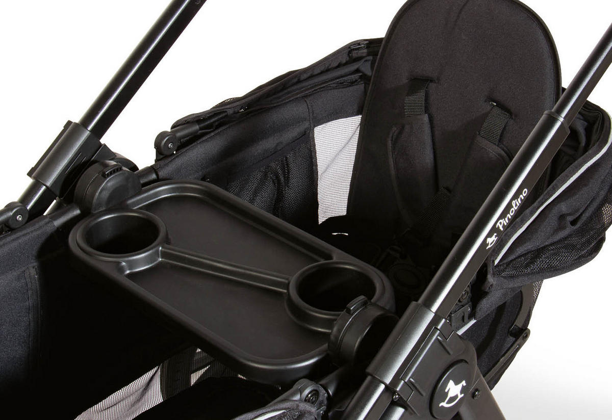 BOLLERWAGEN Cubi Schwarz 120/65/105 cm  - Schwarz, Basics, Kunststoff/Textil (120/65/105cm) - Pinolino