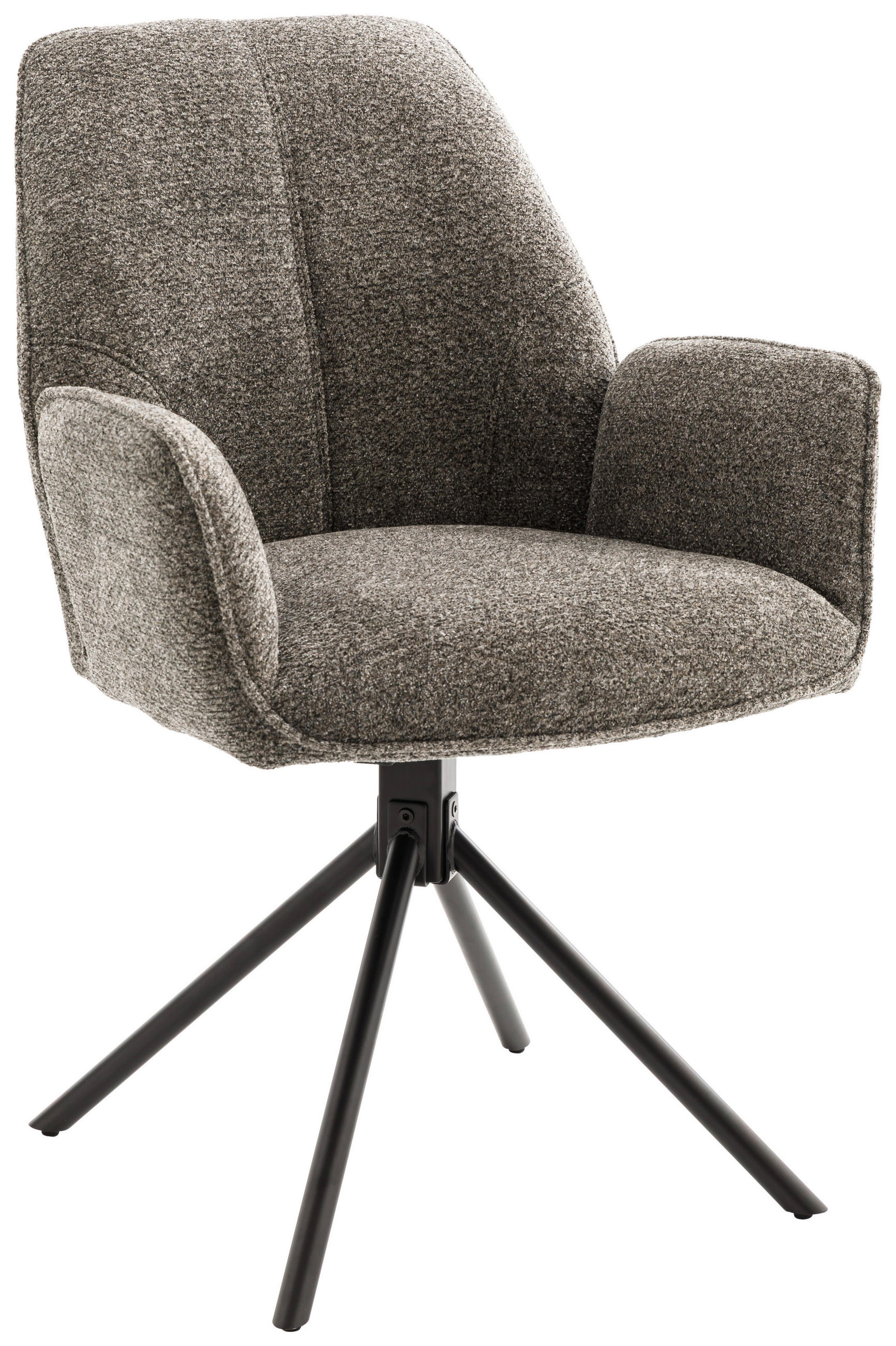 ARMLEHNSTUHL  in Eisen Struktur  - Anthrazit/Schwarz, Design, Textil/Metall (59/88/63cm) - Carryhome