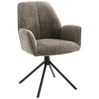 ARMLEHNSTUHL  in Eisen Struktur  - Anthrazit/Schwarz, Design, Textil/Metall (59/88/63cm) - Carryhome
