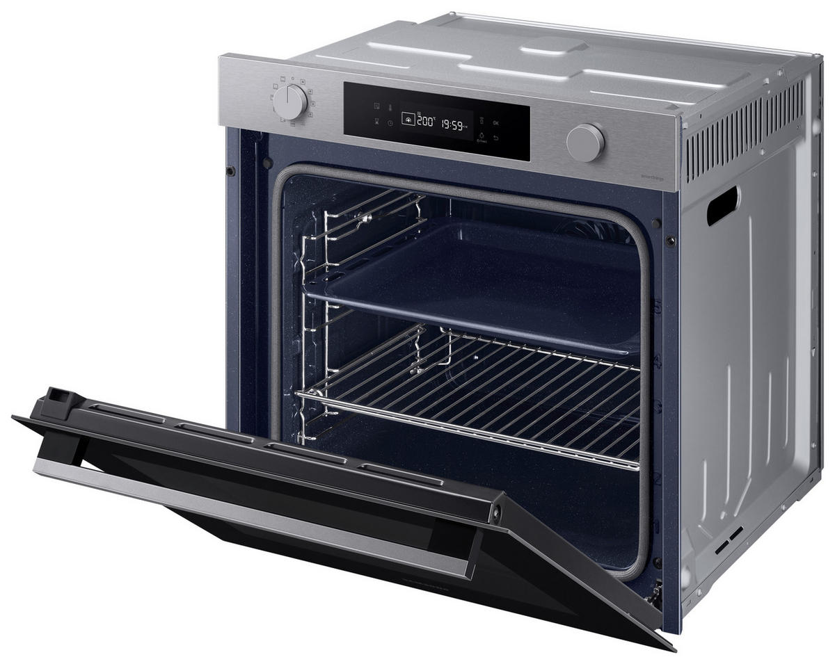 EINBAUBACKOFEN NV7B41307AS/U1  - Edelstahlfarben/Schwarz, Design, Glas/Kunststoff (59,5/59,6/57,1cm) - Samsung