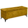 BETTBANK 139/58/50 cm   - Gelb/Schwarz, Konventionell, Kunststoff/Textil (139/58/50cm) - Modante