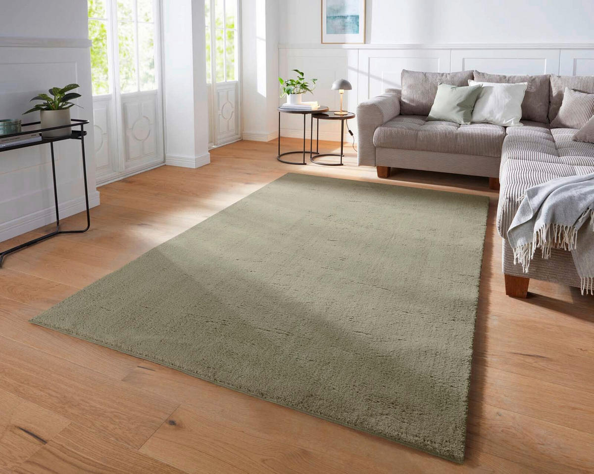 WEBTEPPICH Wohnzimmer 160 cm Fiona Grün rund  - Grün, KONVENTIONELL, Textil (160cm) - Novel