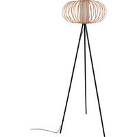 SVJETILJKA PODNA  - svijetlo smeđa/crna, Natur, drvo/metal (63,5/153cm)