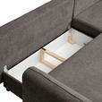 ECKSOFA in Struktur Taupe  - Taupe/Schwarz, KONVENTIONELL, Holz/Textil (247/170cm) - Carryhome