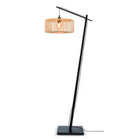 STEHLEUCHTE    - Schwarz/Naturfarben, Trend, Holz (176/40/68cm) - Good & Mojo