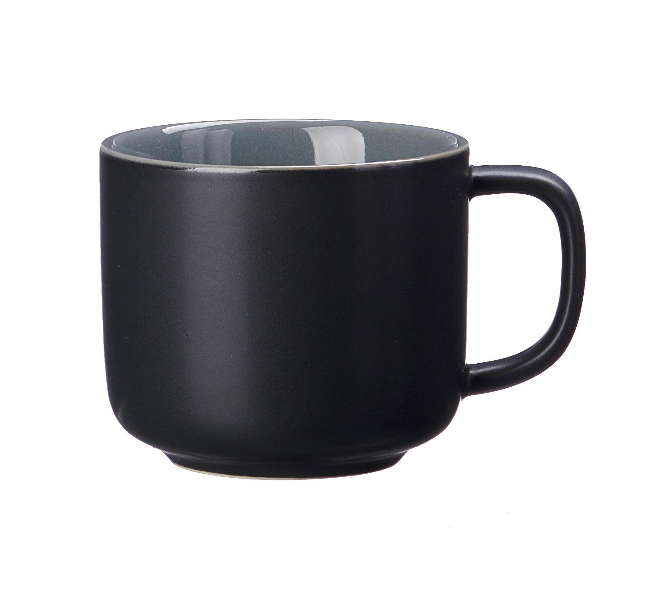 KAFFEETASSE JASPER  - Schwarz/Grau, Basics, Keramik (10/8/7cm) - Ritzenhoff Breker