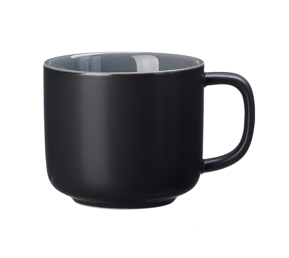 KAFFEETASSE JASPER    - Schwarz/Grau, Basics, Keramik (10/8/7cm) - Ritzenhoff Breker
