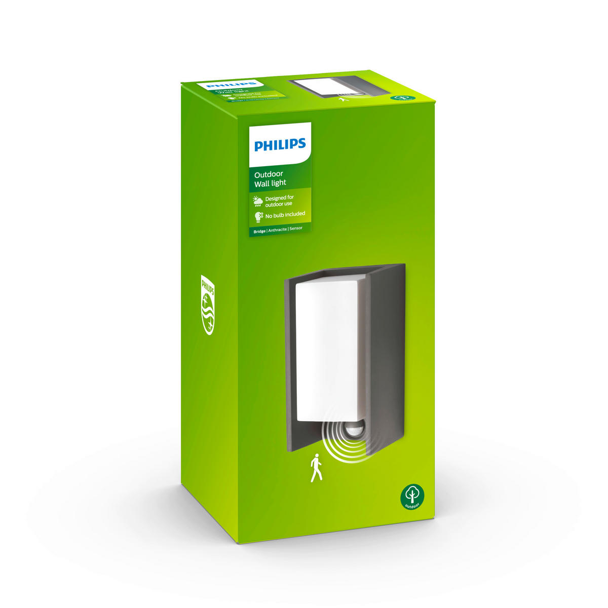 AUSSENWANDLEUCHTE Bridge 11.8/24.5/10.1 cm  - Anthrazit, Basics, Metall (11.8/24.5/10.1cm) - Philips