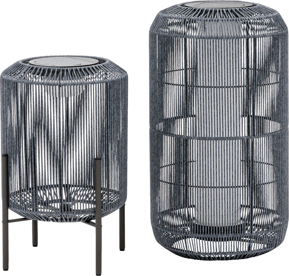 SOLÁRNÍ SVÍTIDLO, 30/43/30 cm - tmavě šedá, Design, kov/plast (30/43/30cm) - Ambia Garden