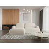 ECKSOFA Sevilla Plus in Bouclé Creme  275/175 cm  - Creme/Schwarz, Design, Kunststoff/Textil (275/175cm) - MID.YOU