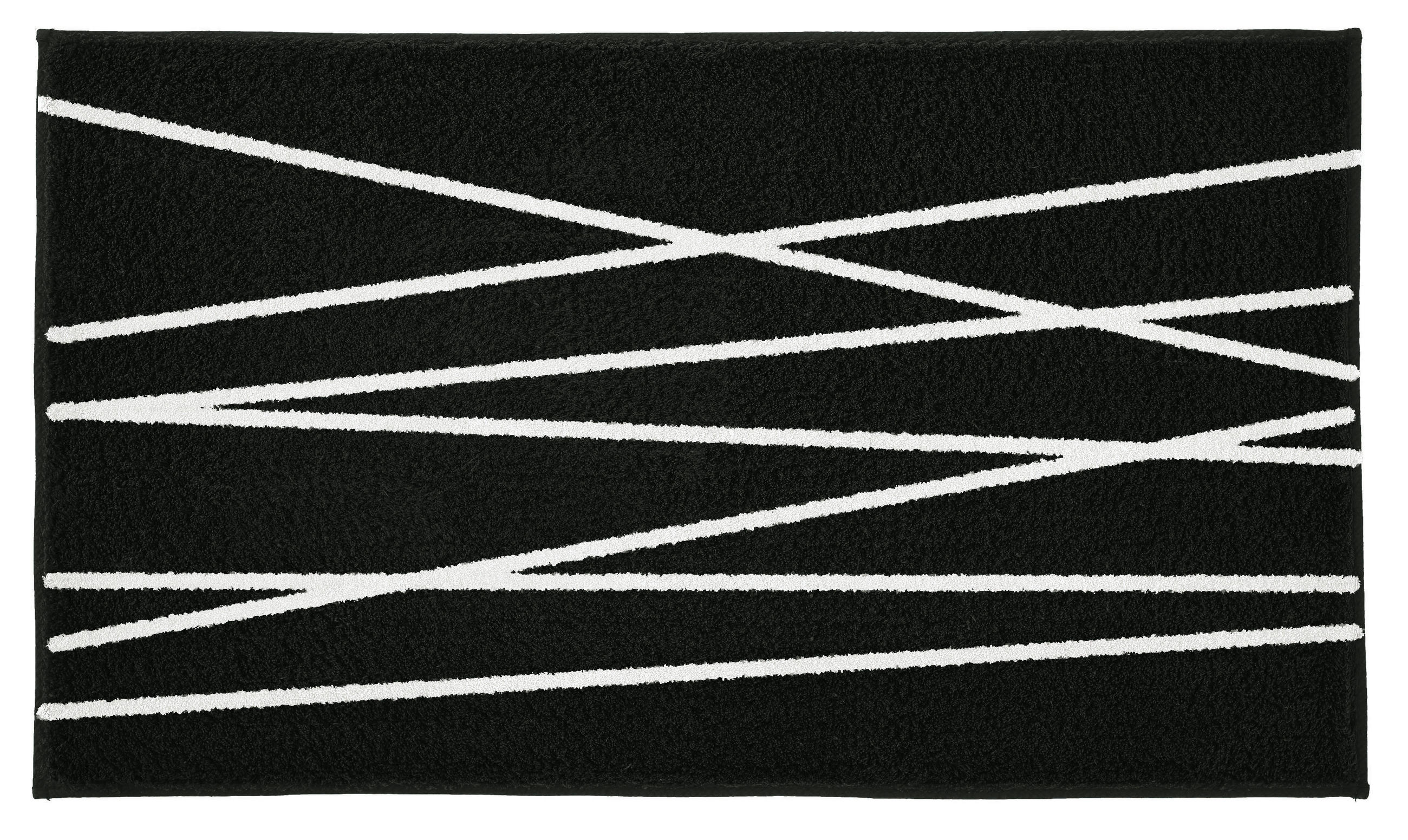 PROSTIRKA ZA KUPATILO  crna 60/100 cm  - crna, Osnovno, plastika (60/100cm) - Kleine Wolke