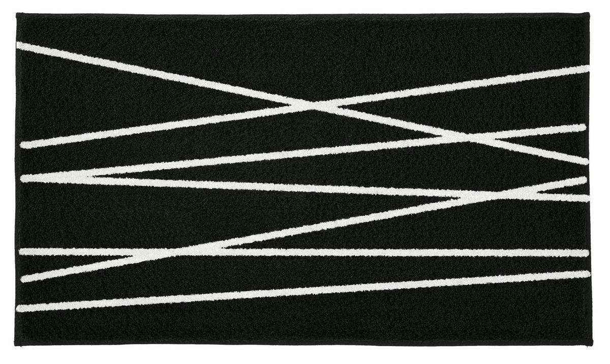 PROSTIRKA ZA KUPATILO  crna 60/100 cm  - crna, Osnovno, plastika (60/100cm) - Kleine Wolke