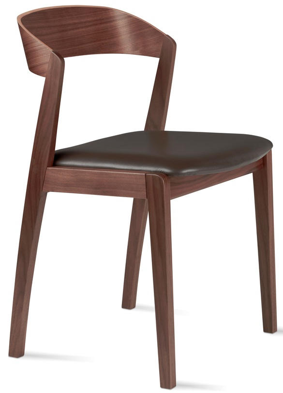 STOL äkta läder  - nötfärg/svart, Design, läder/trä (50/77/51cm) - Skovby