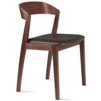 STOL äkta läder  - nötfärg/svart, Design, läder/trä (50/77/51cm) - Skovby