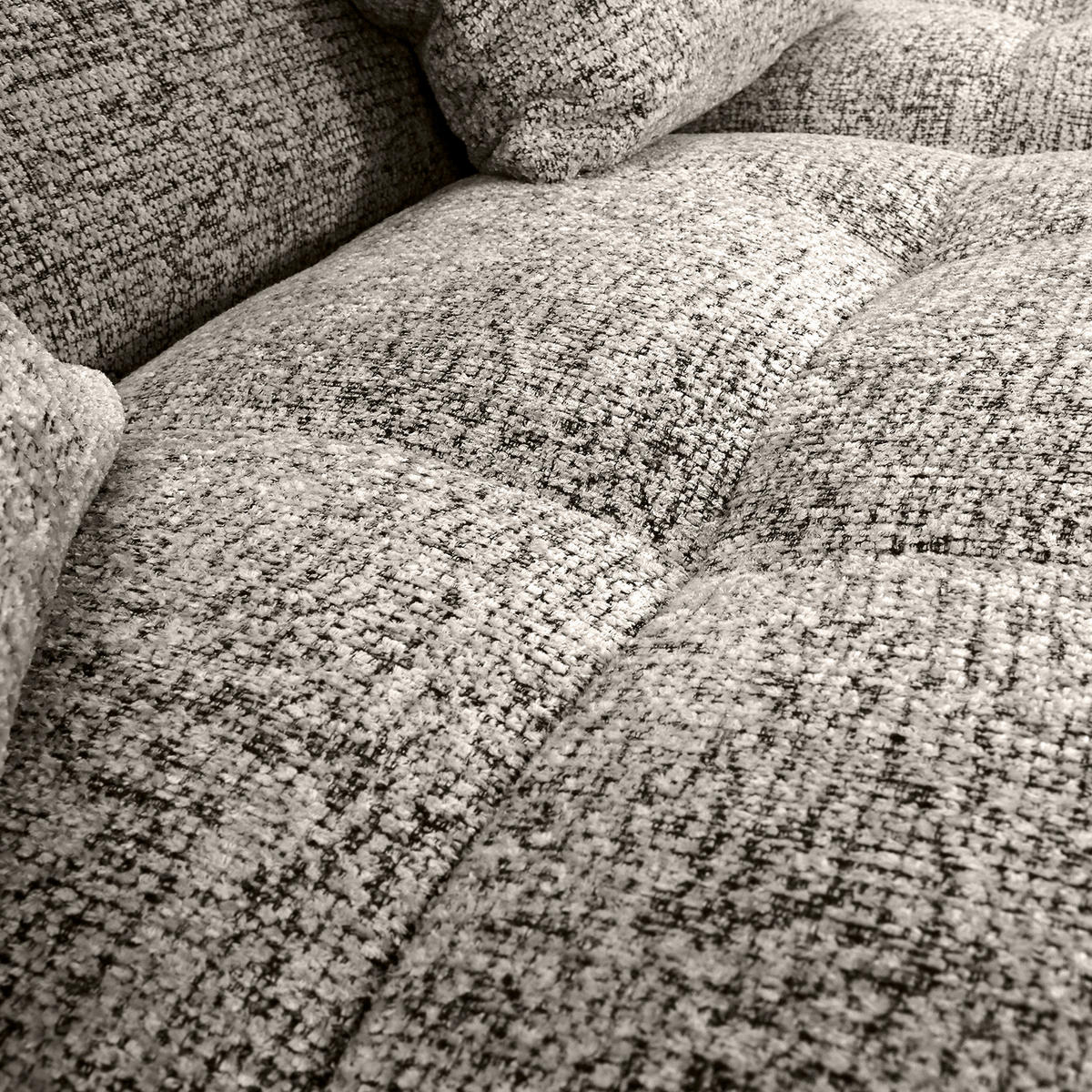 ECKSOFA Braun Chenille  - Schwarz/Braun, KONVENTIONELL, Kunststoff/Textil (276/170cm) - Carryhome