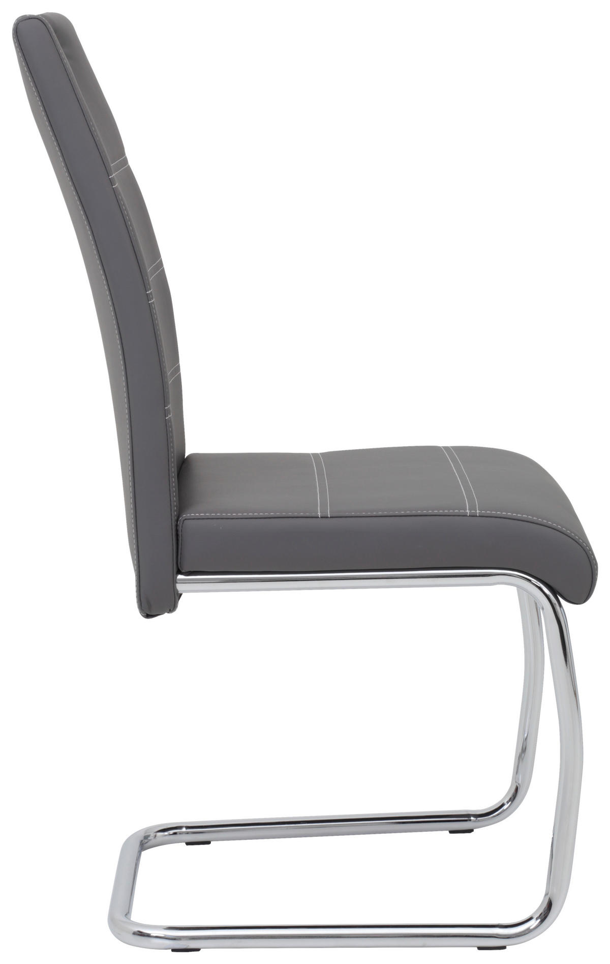 SCHWINGSTUHL  in Lederlook  - Chromfarben/Weiß, Design, Textil/Metall (43/98/59cm) - Carryhome