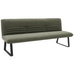 SITZBANK 221/90/70 cm  in Dunkelgrün  - Dunkelgrün/Schwarz, Design, Textil/Metall (221/90/70cm) - Dieter Knoll