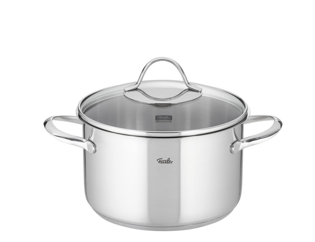 KOCHTOPFSET Paris 5-teilig  - Klar/Silberfarben, Basics, Glas/Metall - Fissler