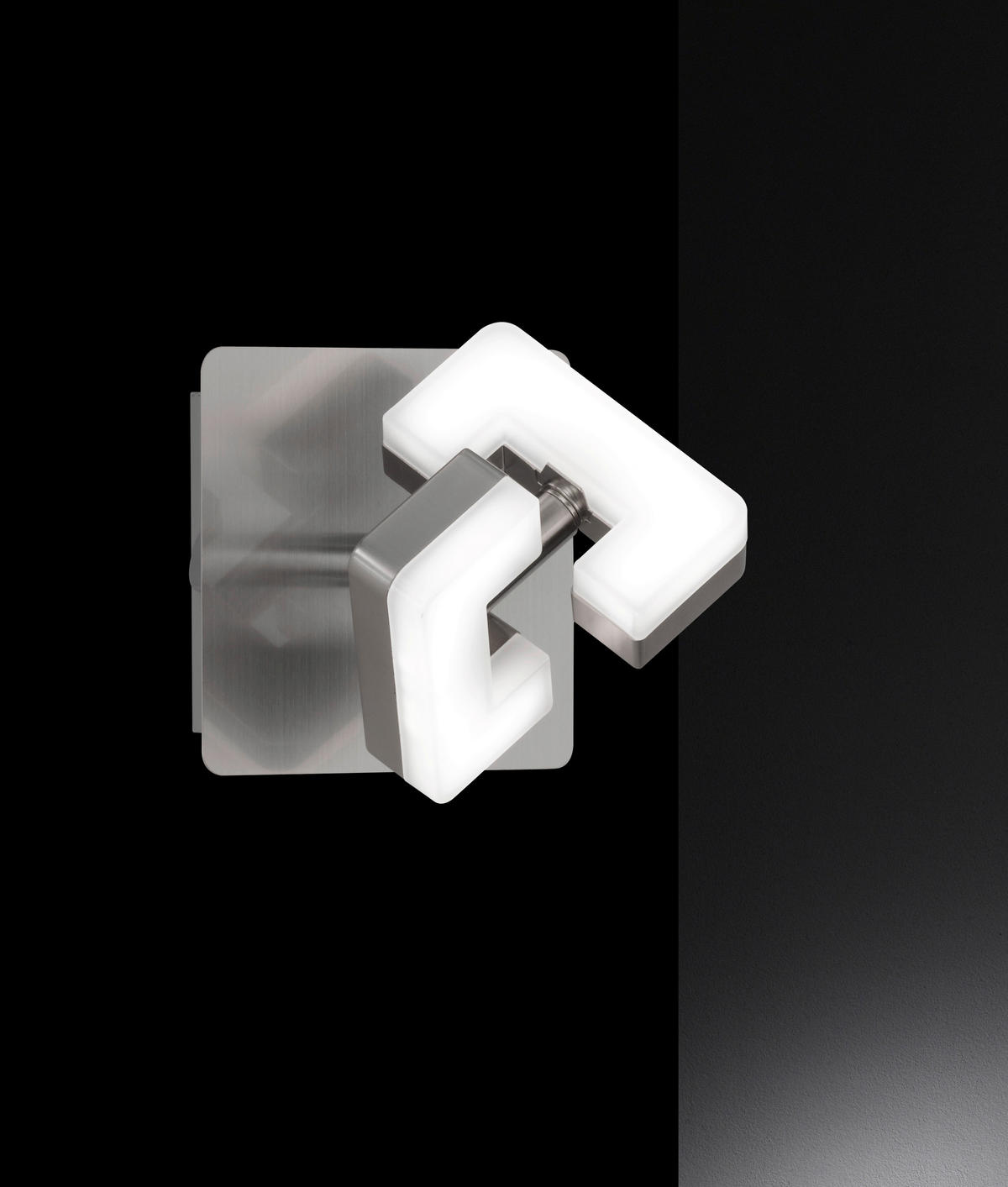 LED-STRAHLER - Weiss/Nickelfarben, Basics, Kunststoff/Metall (10/10/12cm)