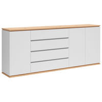 SIDEBOARD  230/81/42 cm 4 Schublade(n)  - Weiß/Eiche Artisan, MODERN, Holzwerkstoff (230/81/42cm) - Xora