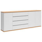 SIDEBOARD  230/81/42 cm 4 Schublade(n)  - Weiß/Eiche Artisan, MODERN, Holzwerkstoff (230/81/42cm) - Xora