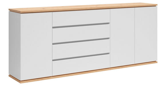 SIDEBOARD  230/81/42 cm 4 Schublade(n)  - Weiß/Eiche Artisan, MODERN, Holzwerkstoff (230/81/42cm) - Xora