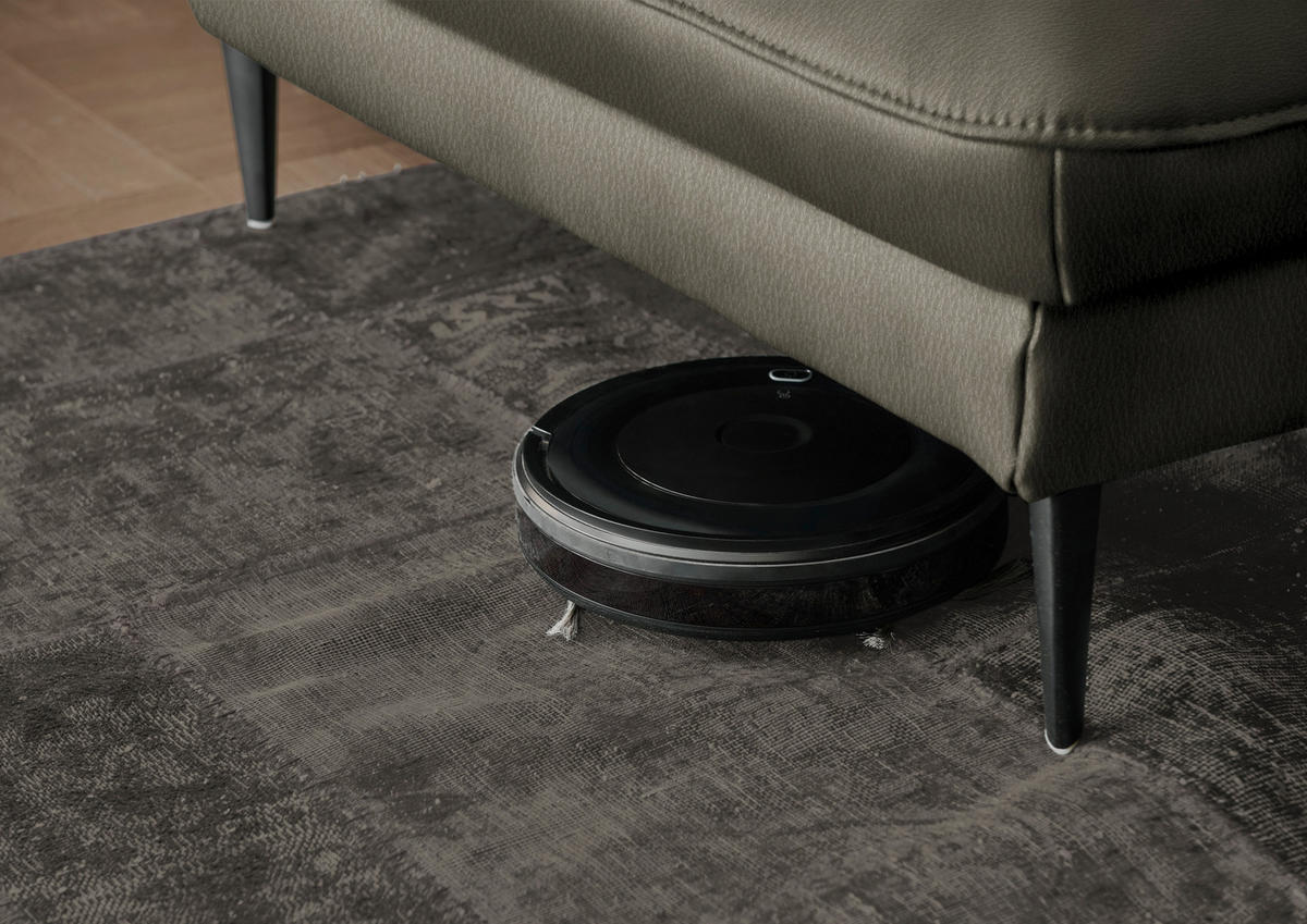 ECKSOFA  in Echtleder Graubraun  172/334 cm  - Graubraun/Schwarz, Design, Leder/Metall (172/334cm) - Hukla