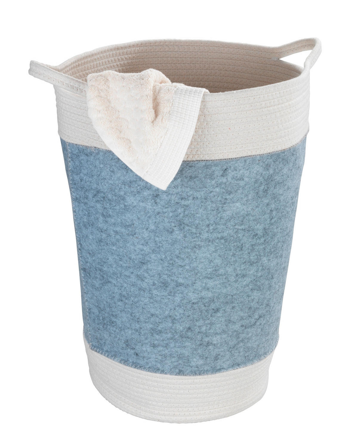 WÄSCHEKORB - Hellgrau, Basics, Naturmaterialien/Textil (38/55/38cm) - Wenko