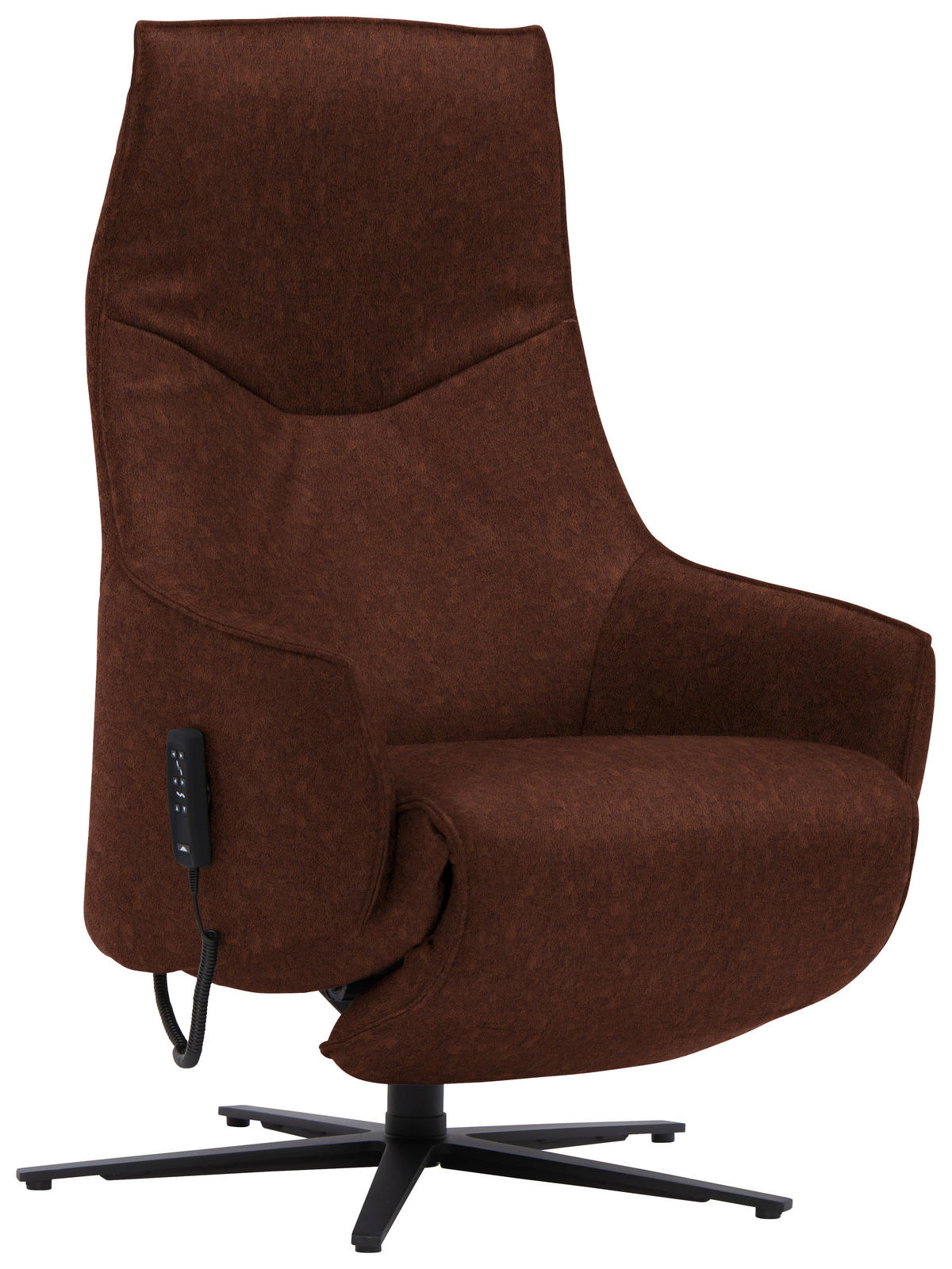RELAXSESSEL in Leder Braun  - Anthrazit/Braun, Design, Leder/Metall (70/85/112cm) - Himolla Komfortklass