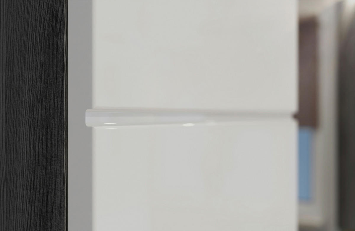 BADEZIMMER 3-teilig  in 97 cm  - Weiß Hochglanz/Grau, MODERN, Holzwerkstoff/Kunststoff (97cm) - MID.YOU